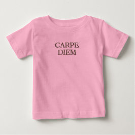Para Bebê Camiseta rosa-rosa-bebê Carpe Diem