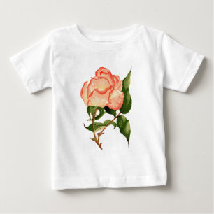 Para Bebê Camiseta rosa-rosa-pêssego e rosa-rosa
