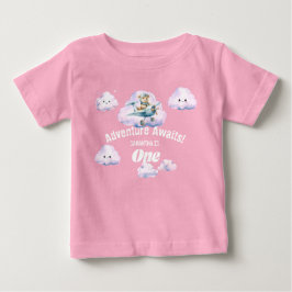 Para Bebê Camiseta Skyward Soiree: Aventura do Ursinho de Pe