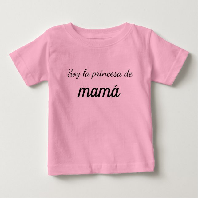 Para Bebê camiseta soy la princesa de mamá (Frente)
