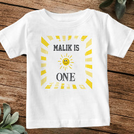 Para Bebê Camiseta Sunshine Kids 1º Festa de Aniversário