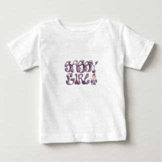 Para Bebê Camiseta Típográfica Sassy Girl Fofo & Moderno