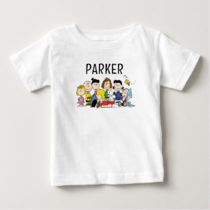 Para Bebê Camiseta Tri-Blend Peanuts Charlie Brown e Turma
