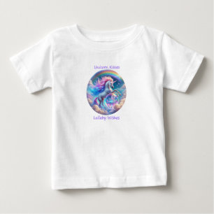 Para Bebê Camiseta Unicórnio Beijos Canções de Ninar Arco-Ír