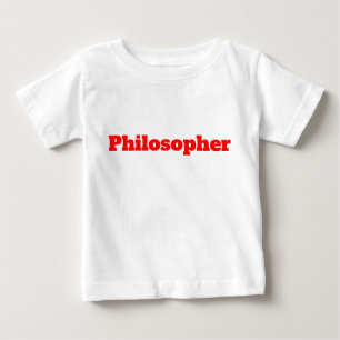 Para Bebê Camiseta Vermelha do Filósofo Engraçado
