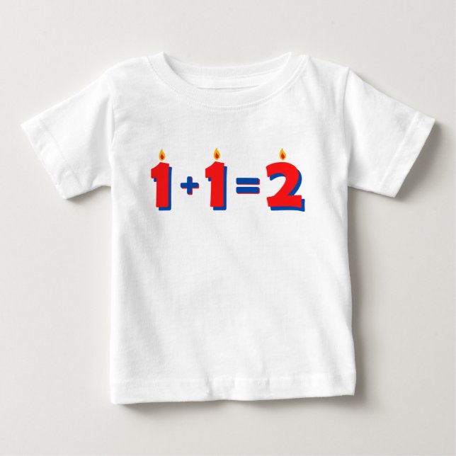 Para Bebê Camiseta Vermelha Dois Aniversário de 2 anos Menin (Frente)
