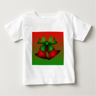 Para Bebê Camiseta Vermelha Natal Camiseta