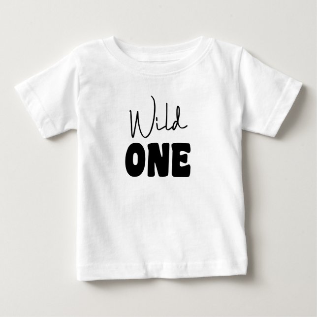 Para Bebê Camiseta Wild One (Frente)
