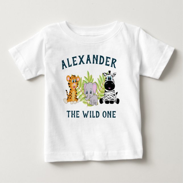 Para Bebê Camiseta Wild One Baby Boy (Frente)