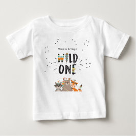 Para Bebê Camiseta Wild One First aniversário