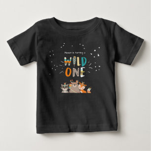 Para Bebê Camiseta Wild One First aniversário