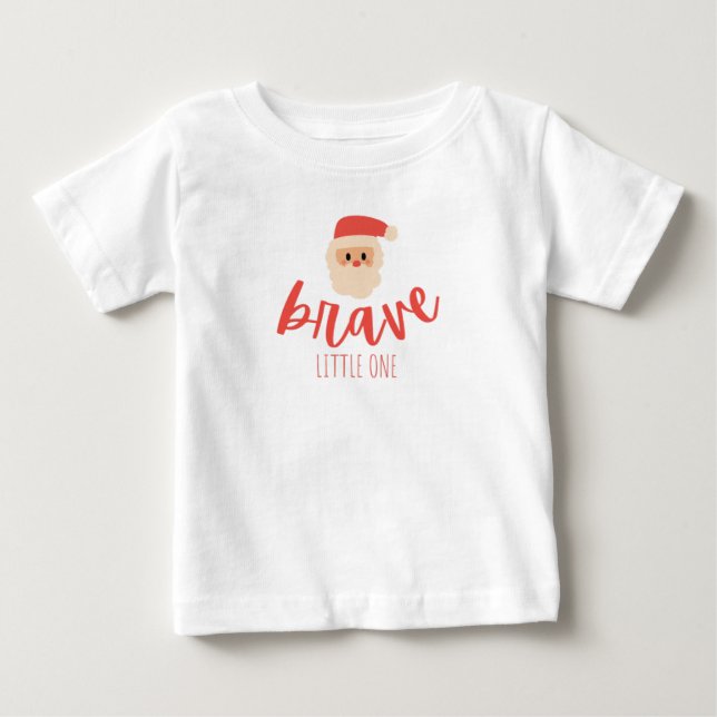 Para Bebê cancer de infância. corajoso. Camiseta de Natal (Frente)
