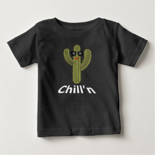 Para Bebê Chill'n Cactus Design - Camiseta Baby Fine Jersey