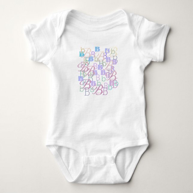 Para Bebê Confeite de Letras "B" Body Baby (Frente)