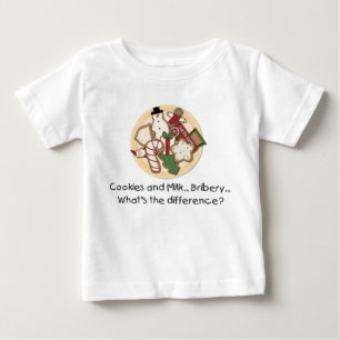 Para Bebê Cookies e Leite... Camiseta Infantil de Mangas Lon