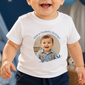 Para Bebê Crie Sua Própria Camiseta Onederful de Aniversário
