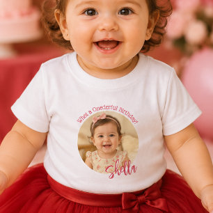 Para Bebê Crie Sua Própria Camiseta Onederful de Aniversário