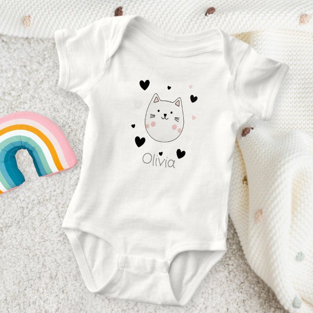 Para Bebê Cute Cat Heart Baby Body (Criador carregado)