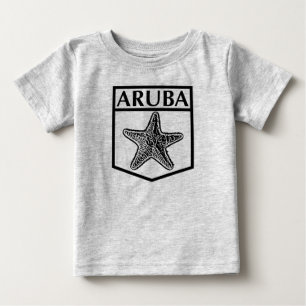 Para Bebê Design da Ilha de Aruba - Camiseta Baby Fine Jerse