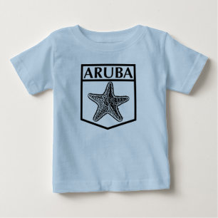 Para Bebê Design da Ilha de Aruba - Camiseta Baby Fine Jerse