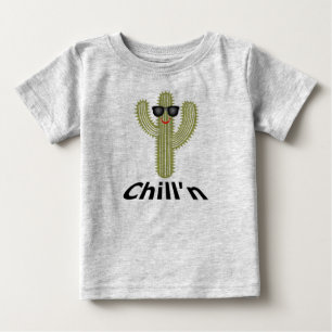Para Bebê Design de Cactus Chill - Camiseta de New Jersey