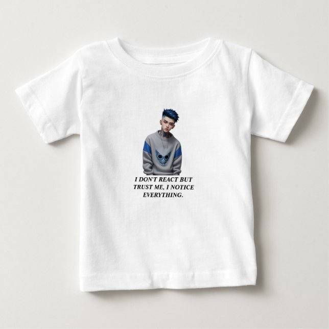 Para Bebê Design de camiseta anime (Frente)