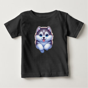 Para Bebê Design de Camiseta Cachorro Fofo