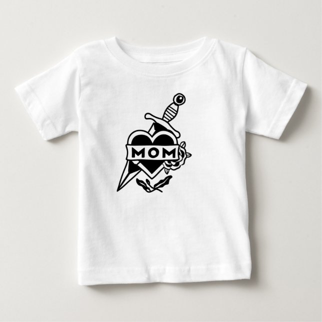 Para Bebê Design de Camiseta de Tatuagem Flash Inspirada no  (Frente)