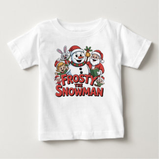 Para Bebê design de camiseta do boneco de neve frosty