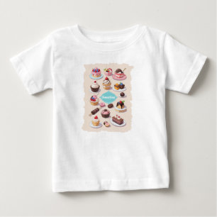 Para Bebê Docinhos camiseta de camiseta fina