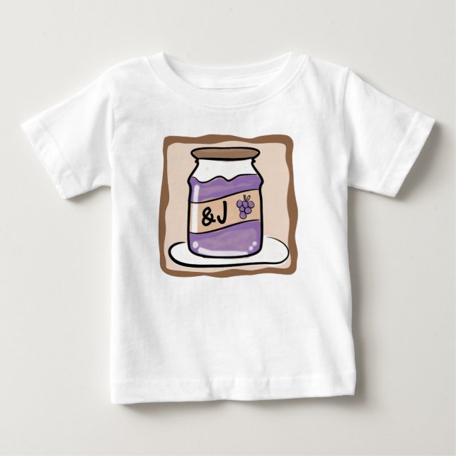 Para Bebê ...e Jelly (uma camiseta gêmea correspondente) (Frente)