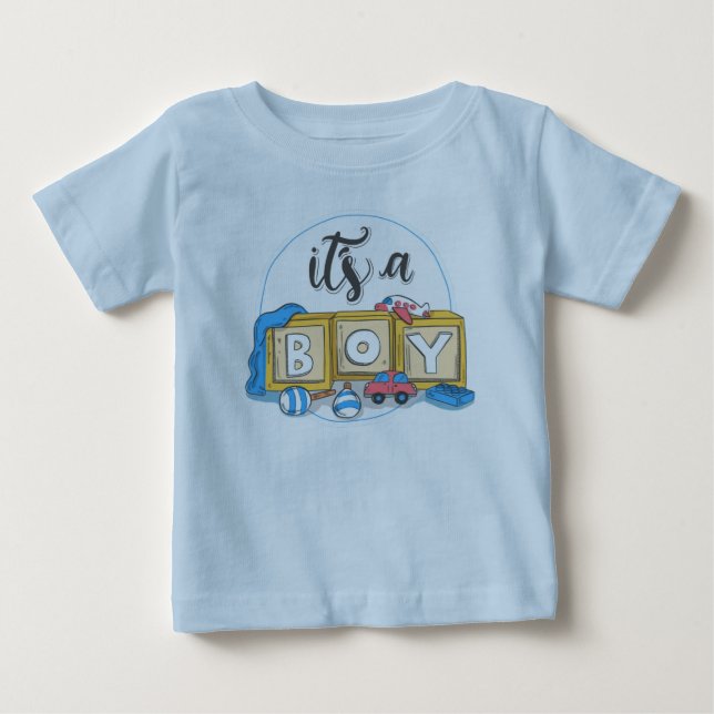 Para Bebê É uma camiseta Boy Baby Fine Jersey (Frente)