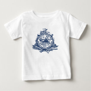 Para Bebê Emblema de Charleston, Carolina do Sul - Camiseta