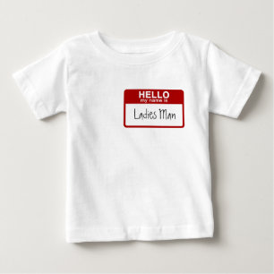 Para Bebê Engraçado Camiseta Bebê, Olá Meu Nome é Senhoras