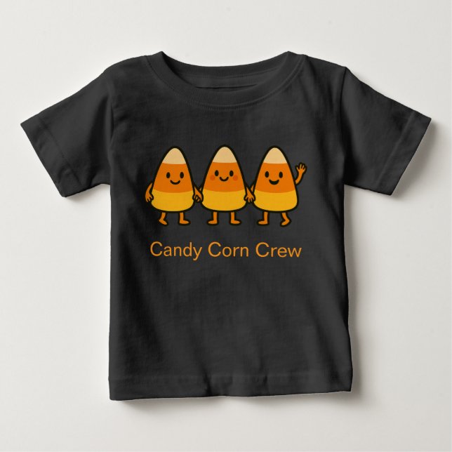 Para Bebê Equipe Candy Corn – Camiseta Infantil Doce de Hall (Frente)