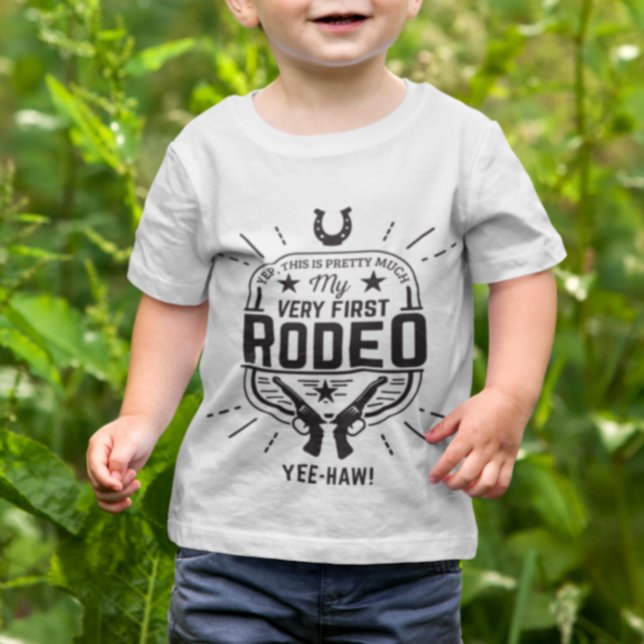 Para Bebê Esta é minha primeira camiseta RODEO (Criador carregado)