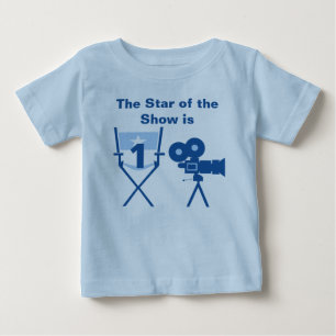 Para Bebê Estrela da Camiseta de Aniversário Personalizável