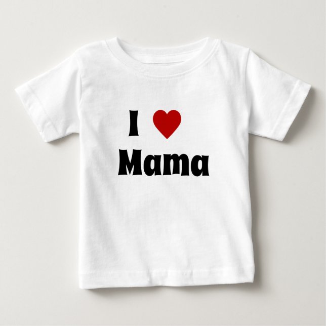 Para Bebê Eu adoro a camiseta da mamãe (Frente)