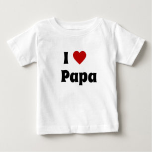Para Bebê Eu adoro camiseta de papai
