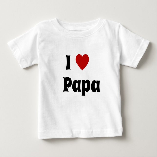 Para Bebê Eu adoro camiseta de papai (Frente)