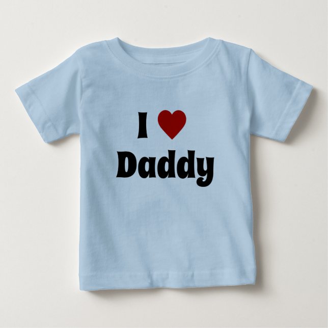 Para Bebê Eu adoro camiseta pai (Frente)
