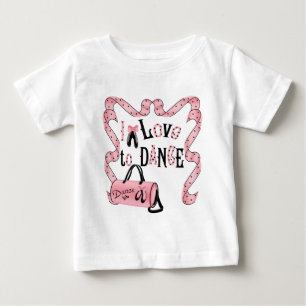 Para Bebê Eu adoro dançar camiseta de Criança