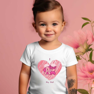 Para Bebê Eu Amo A Minha Camiseta Impressão Moderna Moderna