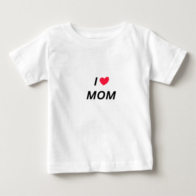 Para Bebê Eu amo camiseta da mamãe  (Frente)