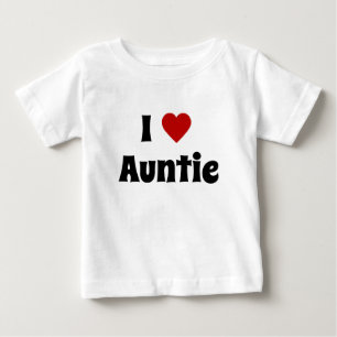 Para Bebê Eu amo camiseta da tia