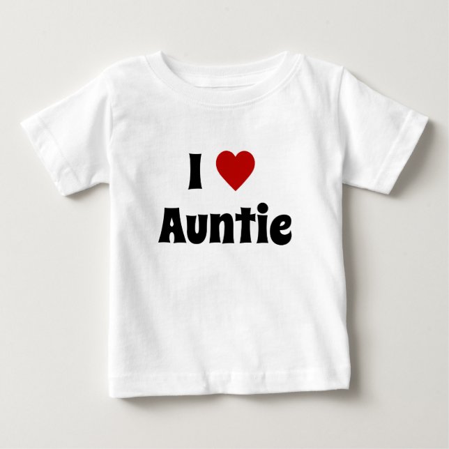 Para Bebê Eu amo camiseta da tia (Frente)