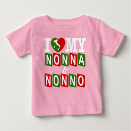 Para Bebê Eu Amo Minha Camiseta De Nona E Nãozinha