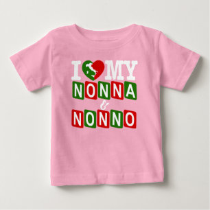 Para Bebê Eu Amo Minha Camiseta De Nona E Nãozinha
