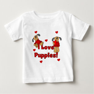 Para Bebê Eu amo o camiseta e os presentes dos filhotes de