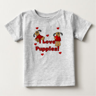 Para Bebê Eu amo o camiseta e os presentes dos filhotes de